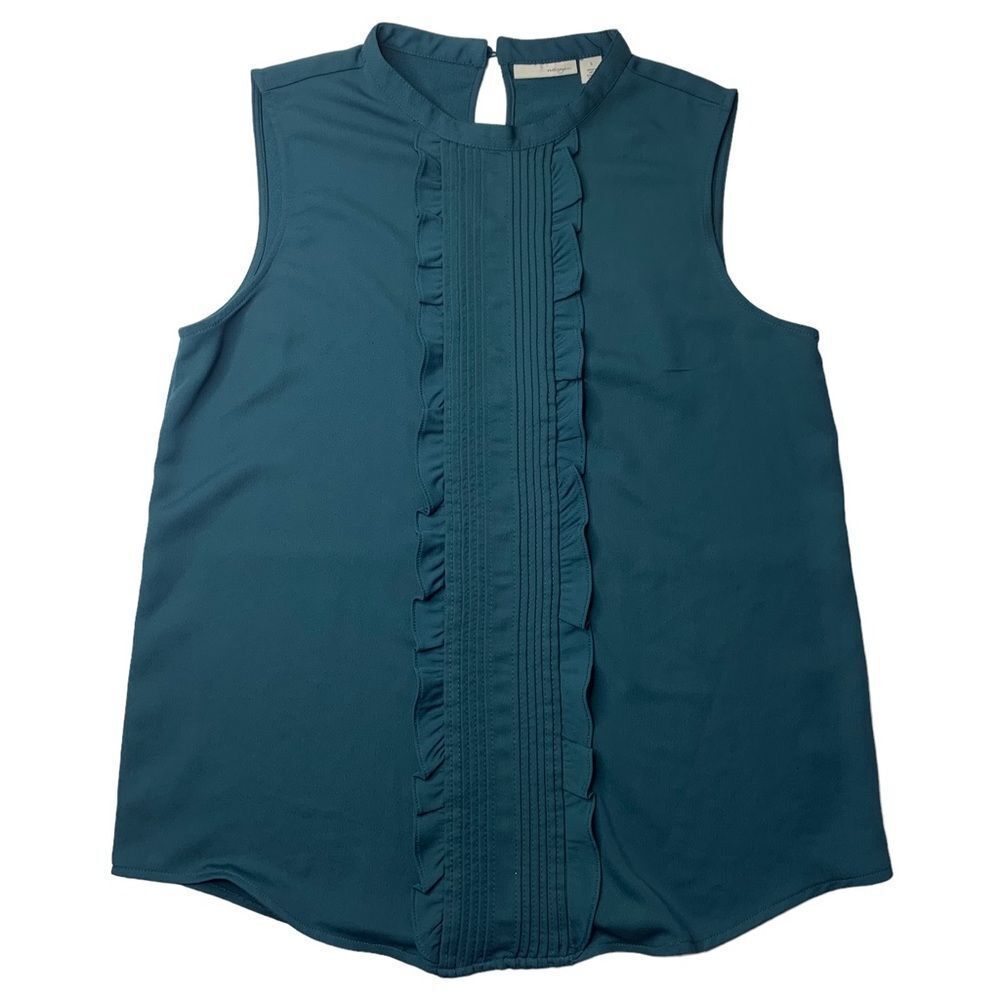 HALOGEN Sleeveless Pleated Lightweight Blouse